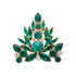 Брошь "Kristāla Zars II (Emerald)" с кристаллами Swarovski™
